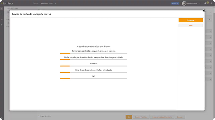 Interface de software exibindo a conversão automática de um design do Figma para código através de comandos de IA.